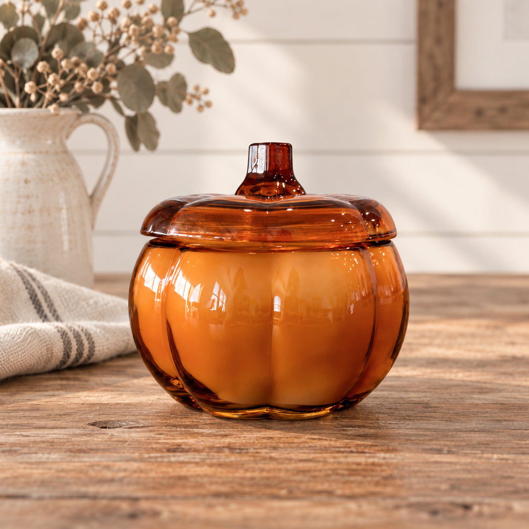 Glass Pumpkin Vessel