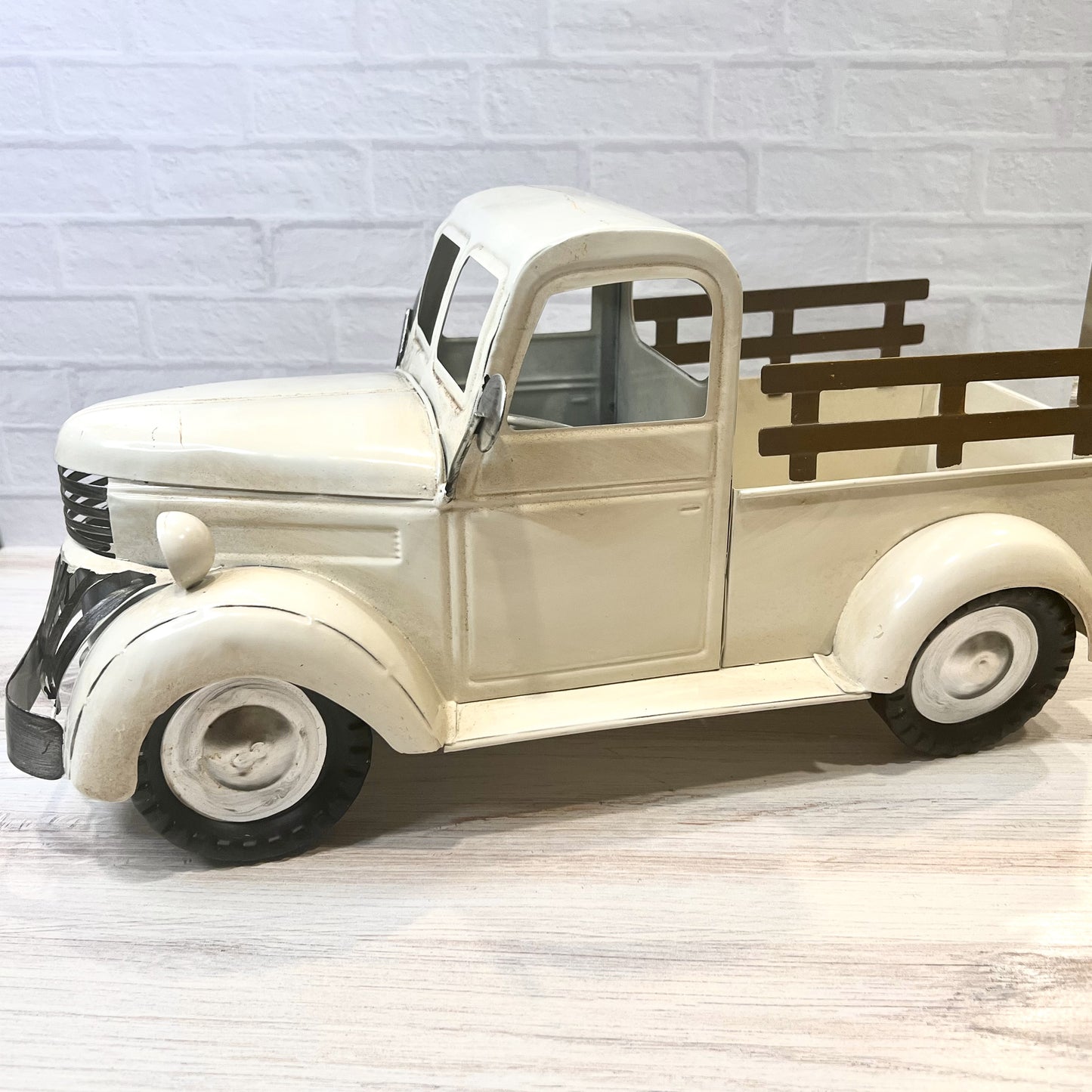 Large Vintage Pickup Truck - Cream